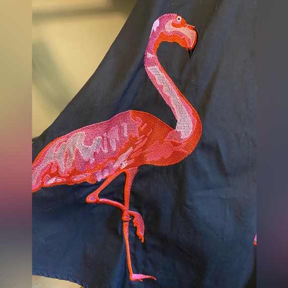 NEW REDUCTION!  Adorable NWOT flamingo dress. Size 4x, vintage feel. - Picture 3 of 5